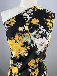 Fabric Textured Chiffon: Textured Chiffon - Digital Rose - 150cm