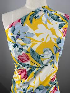 Fabric Textured Chiffon: Textured Chiffon - Summer Bloom - 150cm