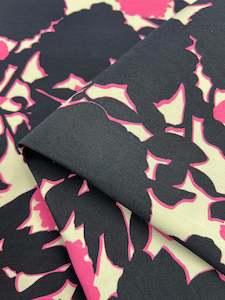 Fabric Printed Bengaline: Stretch Bengaline - Freehand - 150cm