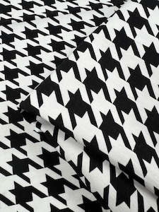 Fabric Printed Bengaline: Printed Bengaline - Grande Houndstooth - 150cm