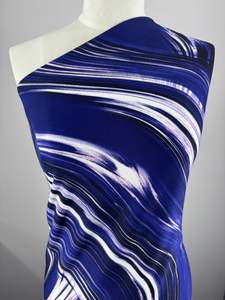 Scuba: Scuba Knit - Ink Swirl - 152cm