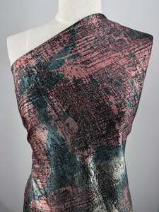 Designer Deadstock Fabric: Metallic Knit Jersey - Molten Alloy - 140cm