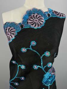 Embroidered Sequins - Blurple Clusters - 130cm