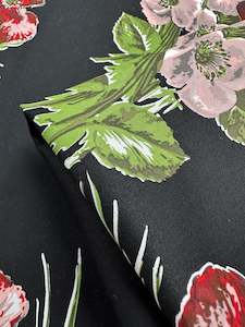 Fabric Printed Sateen: Cotton Sateen - Bouquet - 150cm