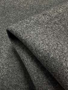 Virgin Melton Wool Fabric: Melton Wool - Charcoal Marle - 150cm