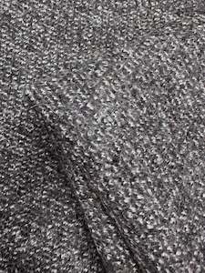 Wool Fabric: Boiled Wool - Lamé Charcoal Marle - 150cm