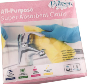 Cleaning Cloths: Colourtex Textile Wipes 10pk