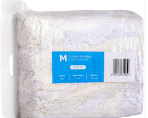 Cleaning Cloths: Rags White Interlock 10kg