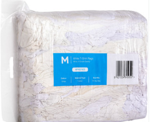 Cleaning Cloths: Rags White Interlock 10kg