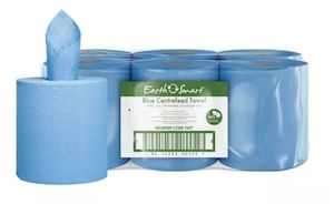 Toilet Paper Supplies: Earthsmart Recycled Blue Ro Towels 330m (6)