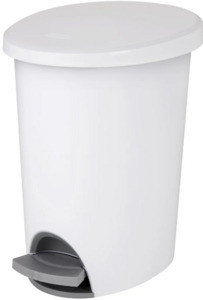 Rubbish Bags And Bins: Sterilite Step On Waste Bin 25lt (w)