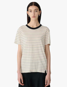Womens All: Stripe Classic T.Shirt - Black/White/Undyed