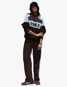 Araminta James: 1982 Contrast Knit Sweater - Espresso