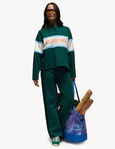 Araminta James: Gt Rugby Polo Long Sleeve Polo Shirt - Forest