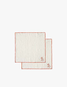 Embroidered Linen Napkin Set - Cutlery