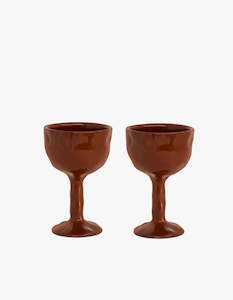 Black Blaze: Drift Goblet Pair - Rust