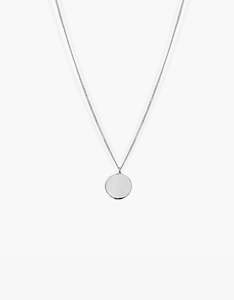 Cameron Studio: Type 010 Round Pendant Necklace - Sterling Silver