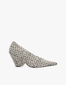 Rhys Braided Pump - Cream/Black