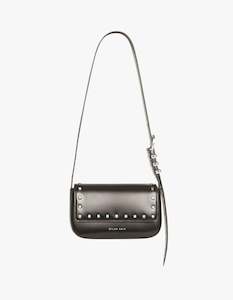 Dylan Kain: The Delilah Studded Bag - Silver/Black