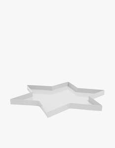 Metal Star Tray - White