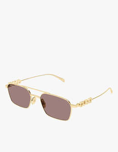 Gucci Eyewear: GG1804S Sunglasses - Gold