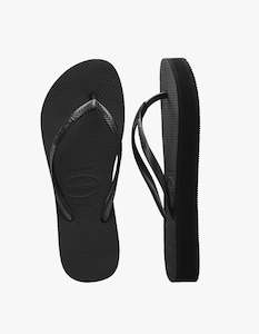 Slim Flatform Jandals - Black