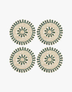 Corn Husk Placemat Set - Green