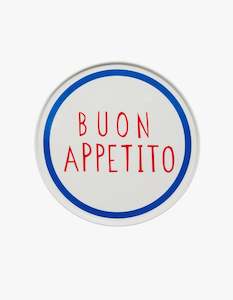 Buon Appetito Plate - White