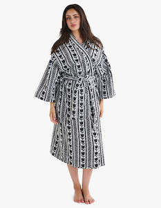 Kip And Co: Flower Chain Terry Bath Robe - Flower Chain