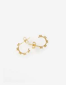 Hoop Stud Earrings - Gold Plated