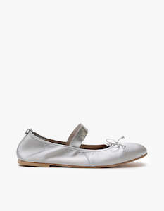 Superette X La Tribe Ballet Flat - Silver Satin