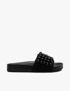 La Tribe: Beaded Slide - Black