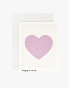 Lettuce: Congratulations Heart Card - Lilac