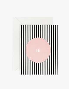 Lettuce: Hi Card - Pink Dot Stripe