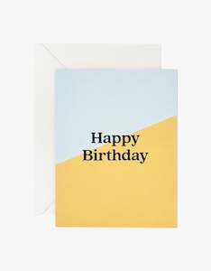 Happy Birthday Card - Yellow