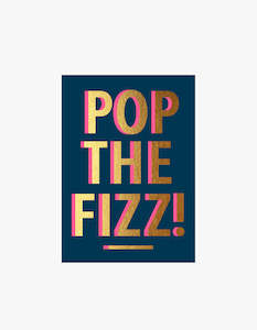 Pop The Fizz Card - Navy