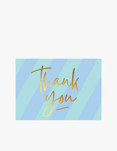 Thank You Stripe Card - Sea Stripe