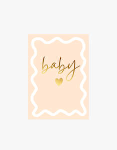 Lettuce: Wavy Baby Card - Sand