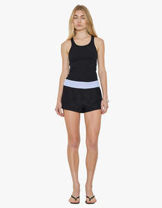 Womens: Mini Suit Short - Black/Stripe