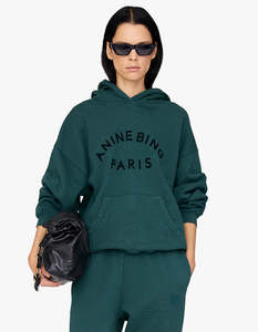 Anine Bing: Harvey Sweatshirt Paris - Dark Teal