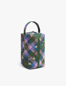 Baggu: Dopp Kit - Green Star Plaid