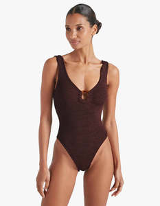 Celine Swimsuit - Metallic Chocolate