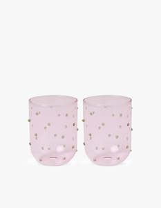 Kip And Co: Mint Chip Tumbler Glass 2 Pack Set - Mint