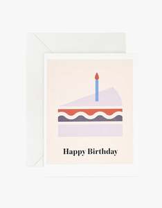 Lettuce: Happy Birthday Cake Card