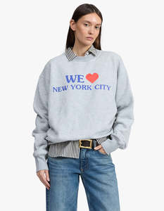 We Heart Nyc Sweatshirt - Heather Grey