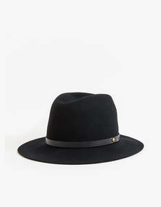 Rag And Bone: Floppy Brim Fedora - Black