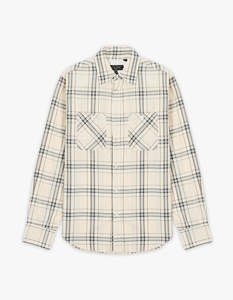 Rag And Bone: L/S Gus Shirt - White Plaid