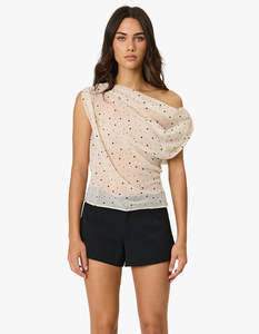 Remain: Winnie Top - Bone Polka Dot