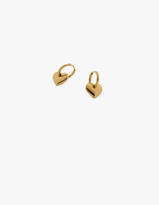 Reliquia Jewellery: Galina Heart Hoops - Gold