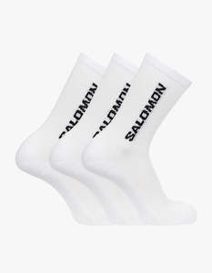 Mens Everyday Crew Socks 3 Pack - White/White/White